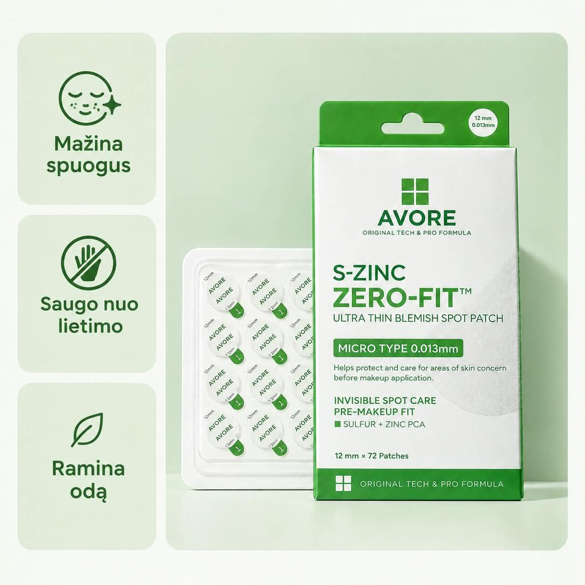 Avore™ spuogų pleistriukai